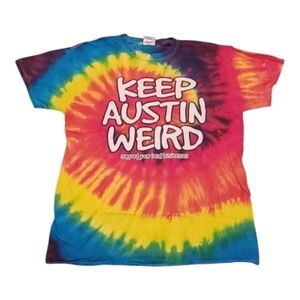 Colorful Keep Austin Weird Tie-Dye T-Shirt